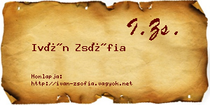 Iván Zsófia névjegykártya